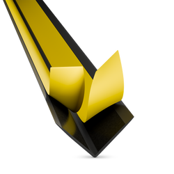 Selbstklebender PVC-Winkel für Außenecken 20×20mm SCHWARZ 2m