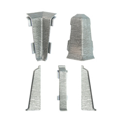 2,5m Fussleisten PVC LP70 Inox + Montagematerial Gratis