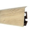 2,5m Fussleisten PVC LP70 Nussbaum Sezession + Montagematerial Gratis