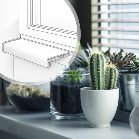 Fensterbank Fensterbrett für den Innenbereich PVC Tiefe 25cm MAHAGONI + Endkappen GRATIS!