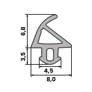 Fensterdichtung S-1113 Schwarz Plastmo PVC Kunststofffenster Dichtung