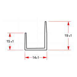 PVC-Profil Typ J PT5, Abschluss-Eckprofil für die Kante von Gipskartonplatten (GK), WEISS