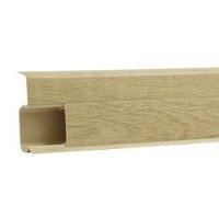 2m Fussleiste 55mm EICHE MONASTER Fußleiste Leiste Sockelleiste Laminatleiste Bodenleiste PVC + Montagematerial GRATIS