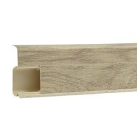 2m Fussleiste 55mm EICHE BELWEDER Fußleiste Leiste Sockelleiste Laminatleiste Bodenleiste PVC + Montagematerial GRATIS