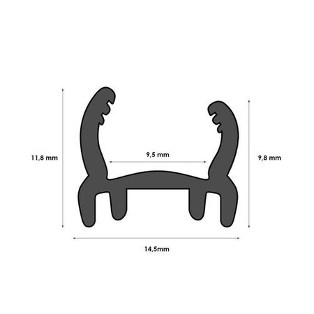 3m - 12m Biegbares Bodenprofil Übergangsprofil WENGE