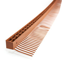 Traufenkamm Dachartikel Traufkamm Lüftungskamm 60mm Mit Lüftungsgitter 25x25mm Spatzenkamm 1m ZIEGELROT