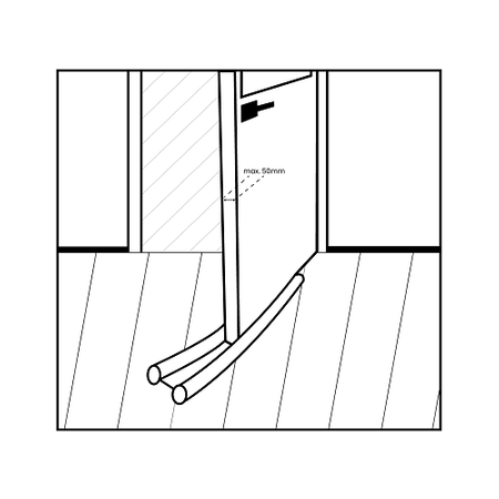 Zugluftstopper Tür Türdichtung Türisolierung Türbodendichtung Zugluft Durchzug 95cm BRAUN