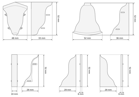 2m Fussleiste Fußleiste Leiste Sockelleiste Laminatleiste Bodenleiste PVC 52mm BUCHE + Montagematerial GRATIS