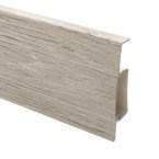 2m Fussleiste 75mm EICHE AVERO Fußleiste Leiste Sockelleiste Laminatleiste Bodenleiste PVC + Montagematerial GRATIS