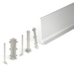 2m Fussleiste aus Aluminium 59mm