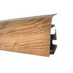 2m Fussleiste 70mm EICHE EXCLUSIVE Fußleiste Leiste Sockelleiste Laminatleiste Bodenleiste PVC + Montagematerial GRATIS