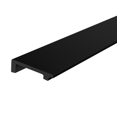 Karnis-Abdeckleiste 10 cm Schwarz 2 m