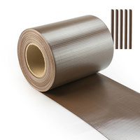 Sichtschutz PVC Streifen Stabilisierung Reißfest Sichtschutzfolie Zaunbandclip BRAUN Höhe 19cm Rolle 35m