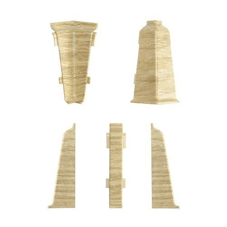 2,5m Fussleisten PVC LP70 Nussbaum Sezession + Montagematerial Gratis