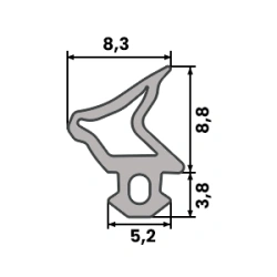 Fensterdichtung S-1110 Schwarz Deceunninck PVC Kunststofffenster Dichtung