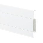 2,5m Fussleiste PVC 75mm Weiss + Montagematerial Gratis