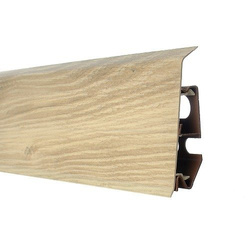 2,5m Fussleisten PVC LP70 Nussbaum Sezession + Montagematerial Gratis