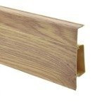 2,5m Fussleiste PVC 75mm Eiche Alabama + Montagematerial Gratis