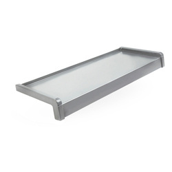 Fensterbank Stahl Aussen Außenfensterbank Fensterbrett Stahlblech Breite 22,5cm RAL 9006 SILBER