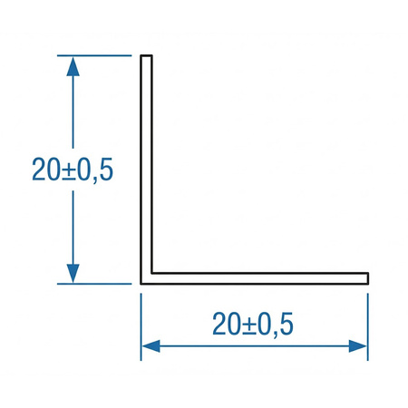 Winkelprofil Winkelleiste PVC 40x40 SCHWARZ 1m