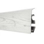 2m Fussleiste 70mm EICHE CHILLOUT Fußleiste Leiste Sockelleiste Laminatleiste Bodenleiste PVC + Montagematerial GRATIS