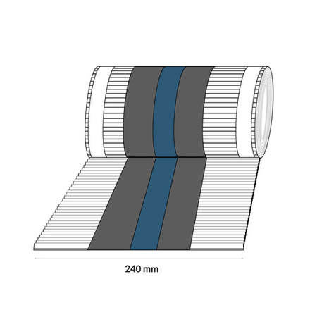 Firstband Firstrolle Dachfirst Gratrolle First xRoll 5mb Breite 240mm RAL 7016 GRAPHIT