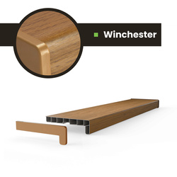 Fensterbank Fensterbrett für den Innenbereich PVC Tiefe 20cm WINCHESTER + Endkappen GRATIS!