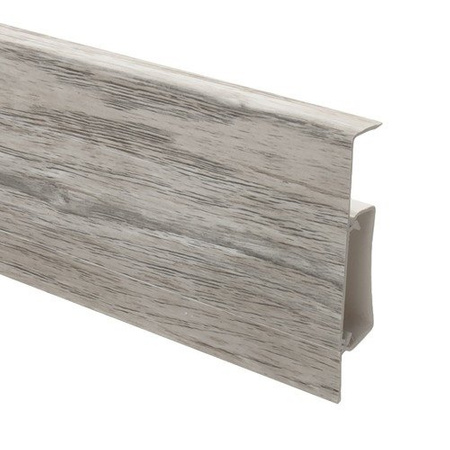 2,5m Fussleiste PVC 75mm Fernandes + Montagematerial Gratis