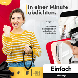 Fensterdichtung S-1113 Schwarz Plastmo PVC Kunststofffenster Dichtung