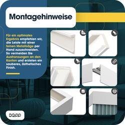 Karnis-Abdeckleiste 10 cm Schwarz 2 m