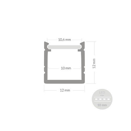 Alu Profil für LED SMART Satiniert Streifen Lichtleiste Aluminium 1m