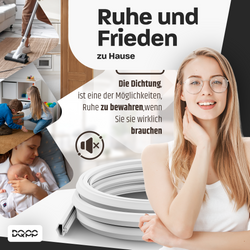 KD-11 Dichtung 12×5 mm TPS, Weiß – Ideal für Innen- und Außentüren aus Holz, Türrahmen und Zargen