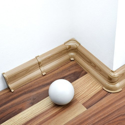 2m Fussleiste 52mm ULME KANADISCH Fußleiste Leiste Sockelleiste Laminatleiste Bodenleiste PVC + Montagematerial GRATIS