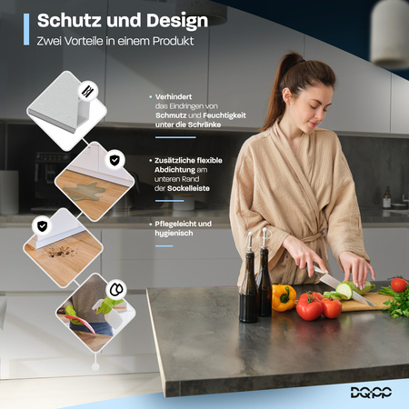 1,5m Sockelblende Küche Einbauküche Küchensockel Modern Sockel 150mm PCV SCHWARZ GLÄNZEND