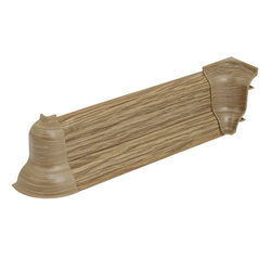 2m Fussleiste 52mm EICHE Fußleiste Leiste Sockelleiste Laminatleiste Bodenleiste PVC + Montagematerial GRATIS