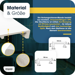 Karnis-Abdeckleiste 15 cm Weiß 2 m