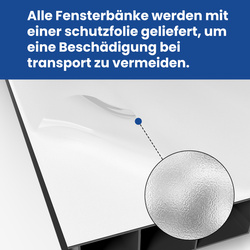 Fensterbank Fensterbrett für den Innenbereich PVC Tiefe 40cm NUSS + Endkappen GRATIS!