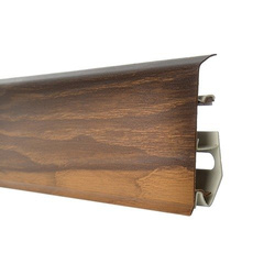 2,5m Fussleiste PVC 70mm Red River Hicor + Montagematerial Gratis