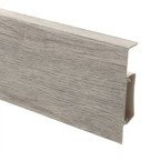 2,5m Fussleiste PVC 75mm Lucknor + Montagematerial Gratis