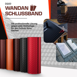 Kaminanschlussband Wandanschlussband Dachanschlussband 3D Struktur ALU Dachrolle SCHWARZ