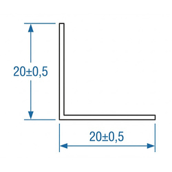 Selbstklebender PVC-Winkel für Außenecken 20×20mm SCHWARZ 2m