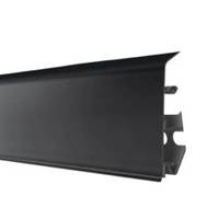 2,5m Fussleisten PVC LP70 Schwarz + Montagematerial Gratis